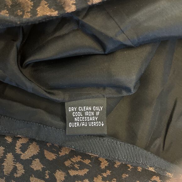 NWT Dana Buchman Poly-Cotton Wool Animal Print Knee Length Pencil Skirt Sz 4 - Picture 10 of 10